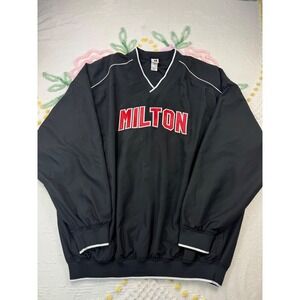 Badger Sport MILTON Black Pullover V Neck Windbreaker Jacket Men's 3XL